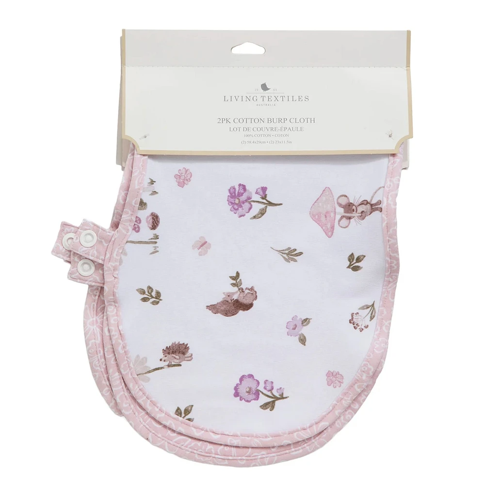 2-pack Burp Cloth - Mushroom House