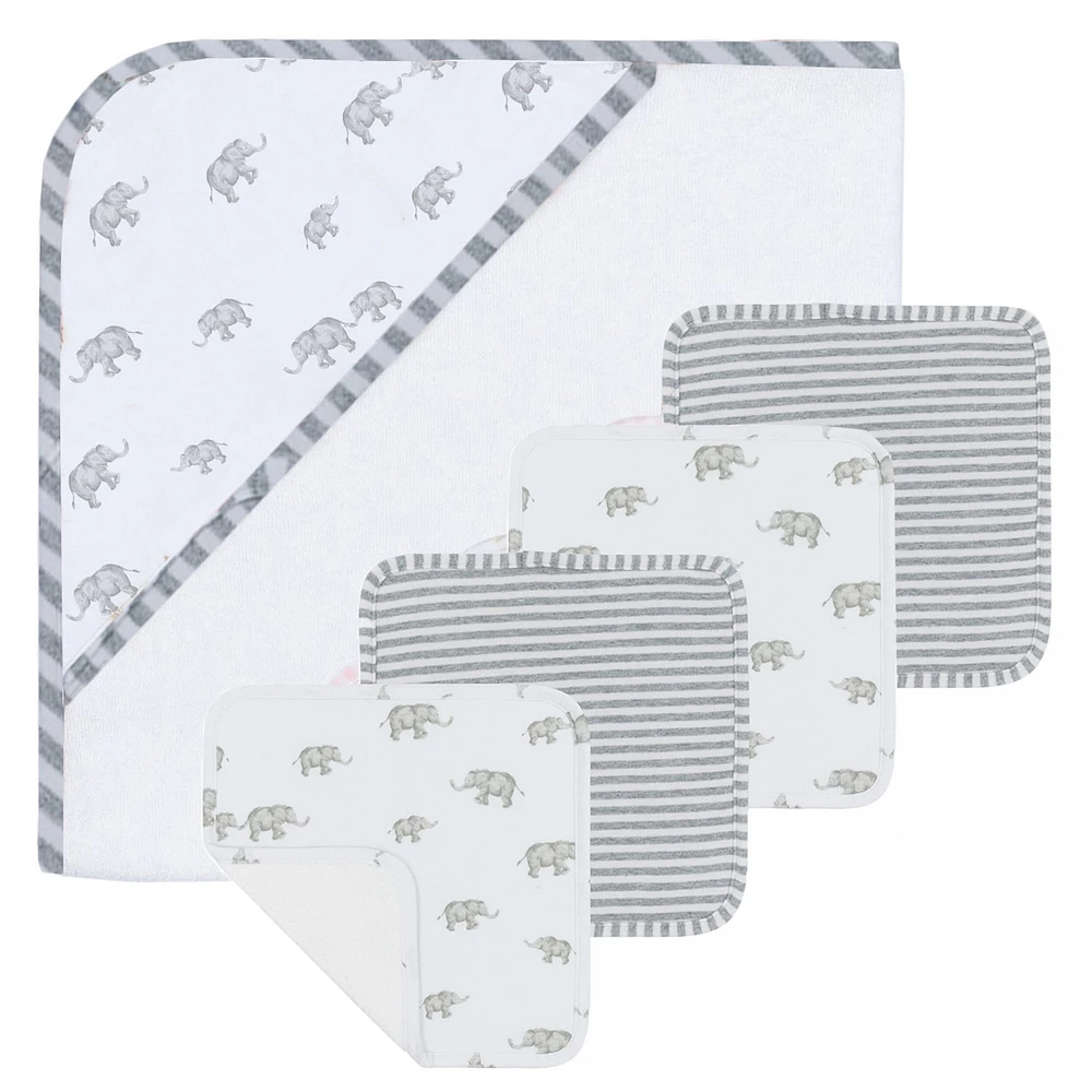 Bath Gift Set 5 Pieces - Grey Elephant