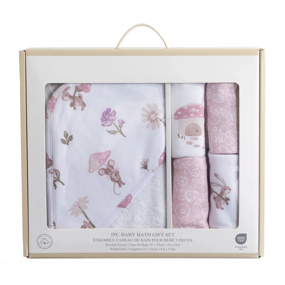 5 Pieces Bath Gift Set - Mushroom House