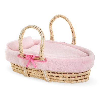 Braided Basket Pink  Plush 