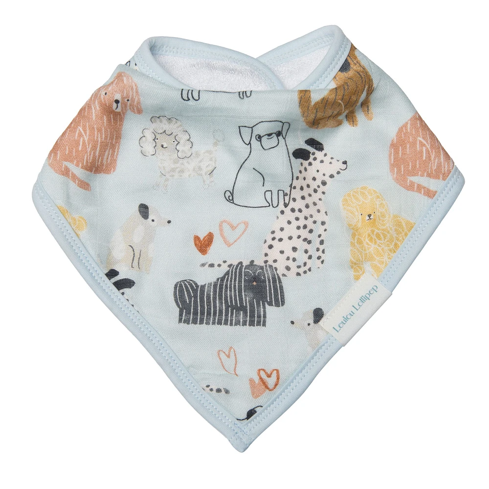 Muslin Bandana Bib Set - Puppies