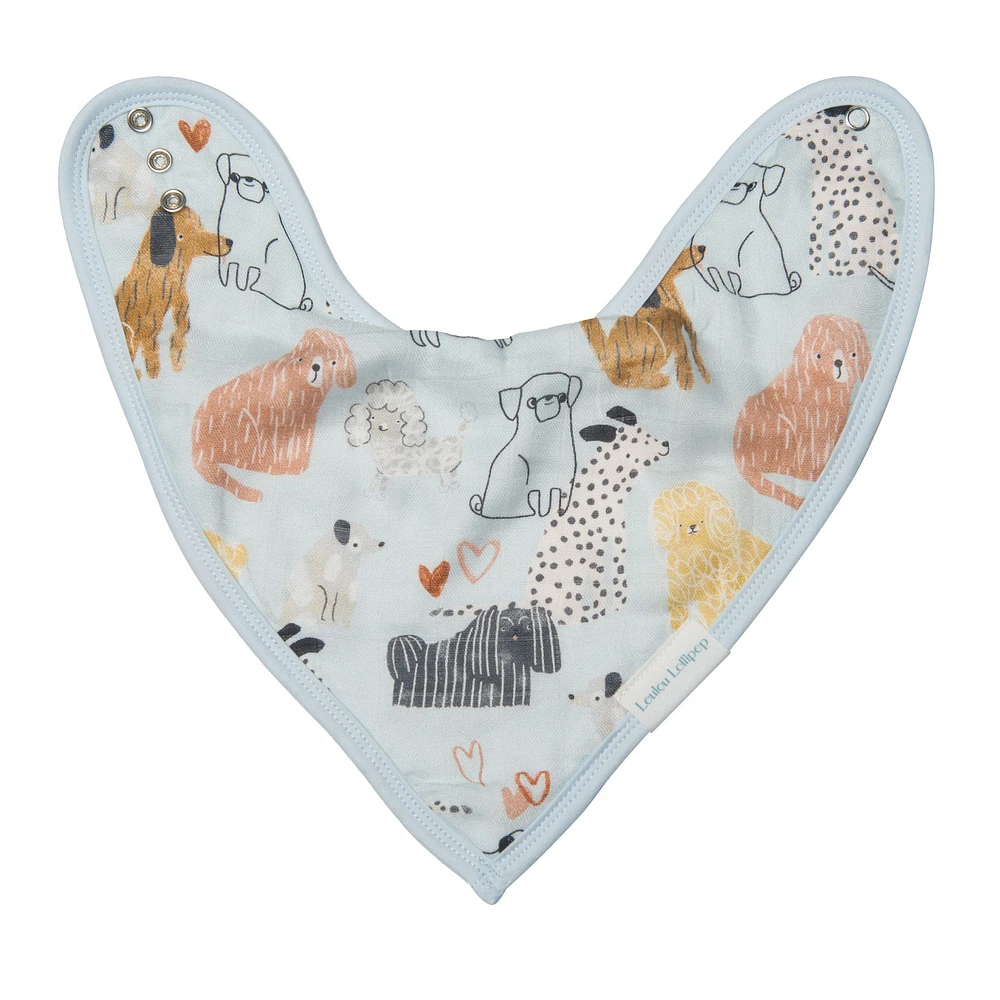 Muslin Bandana Bib Set - Puppies