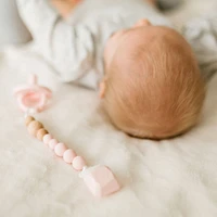 Silicone Pacifier Clip - Pink 