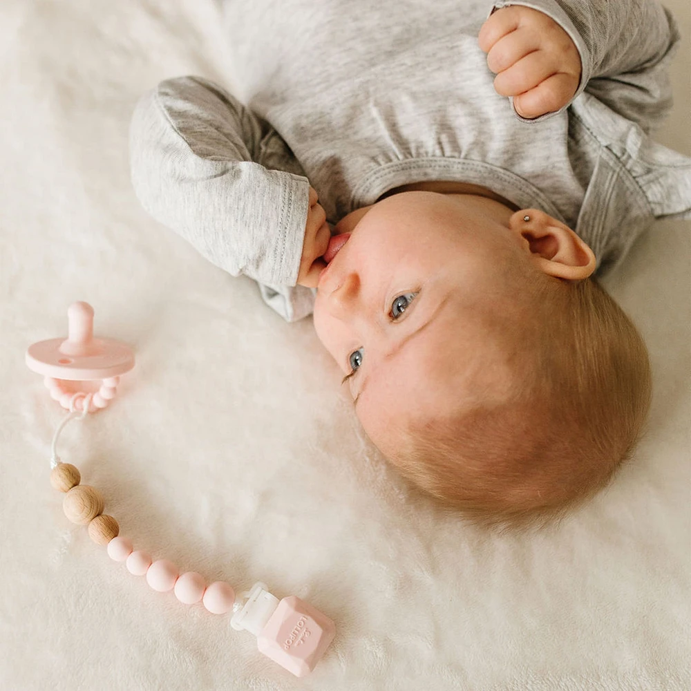 Silicone Pacifier Clip - Pink 