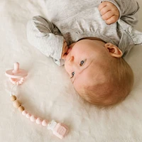 Silicone Pacifier Clip - Pink 