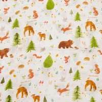 Drap Contour pour Lit de Bébé - Mousseline Bambou Amis de la Forêt
