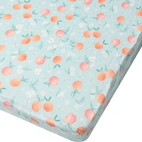 Bamboo Muslin Fitted Crib Sheet - Peaches