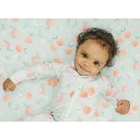 Bamboo Muslin Fitted Crib Sheet - Peaches
