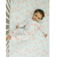 Bamboo Muslin Fitted Crib Sheet - Peaches