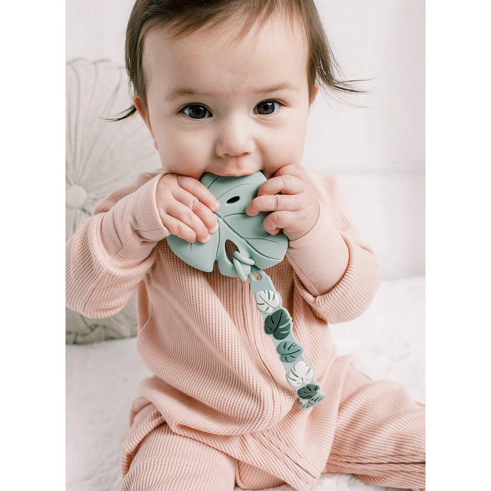 Silicone Teether - Monstera Mint