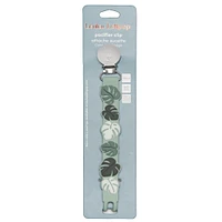 Silicone Pacifier Clip - Monstera