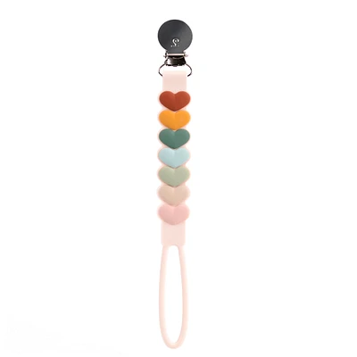 Silicone Pacifier Clip - Sweetheart Multi