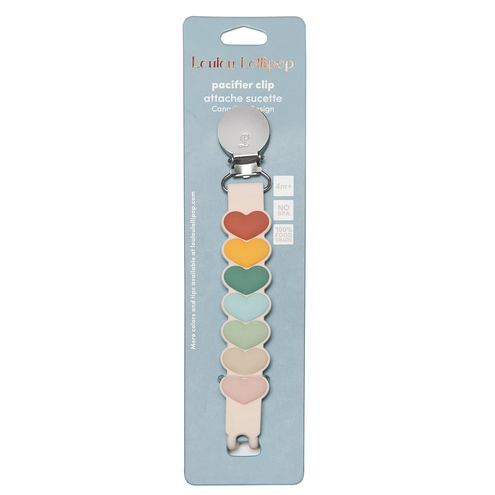 Silicone Pacifier Clip - Sweetheart Multi