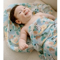 Bamboo Muslin Swaddle Blanket - Animal Puzzle