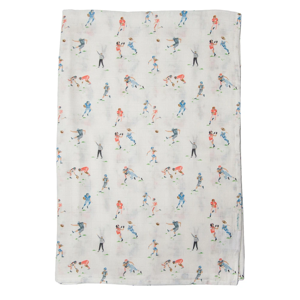 Bamboo Muslin Swaddle Blanket - Football