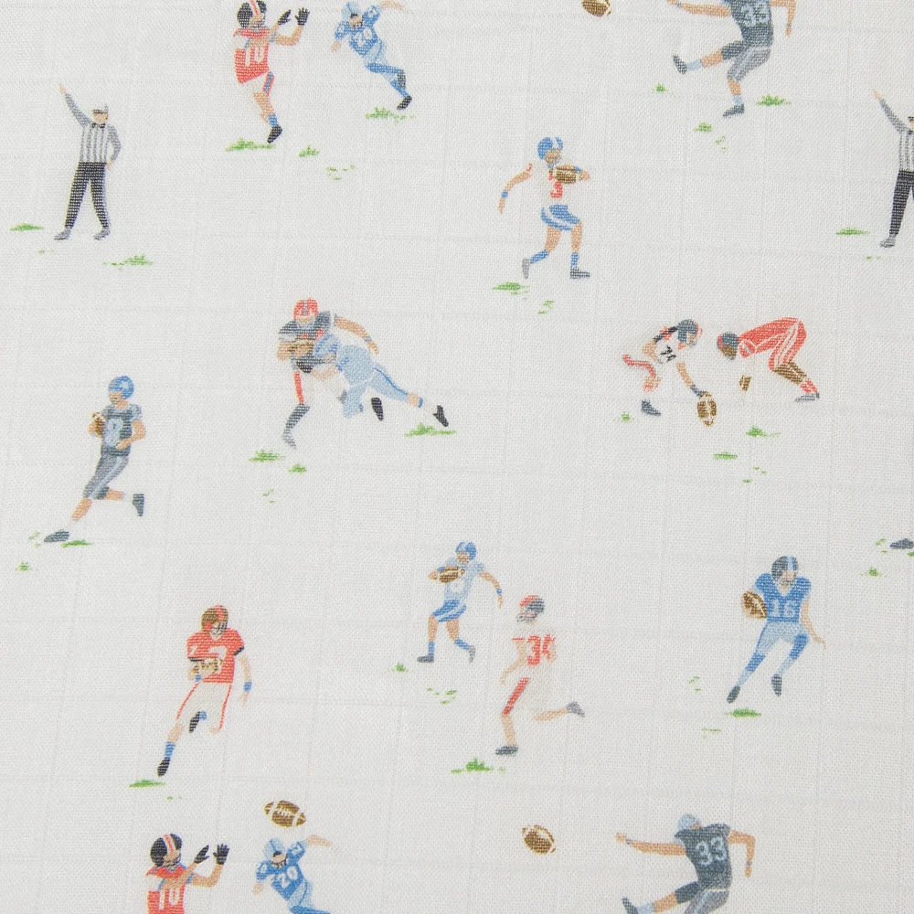 Bamboo Muslin Swaddle Blanket - Football