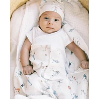 Bamboo Muslin Swaddle Blanket - Football