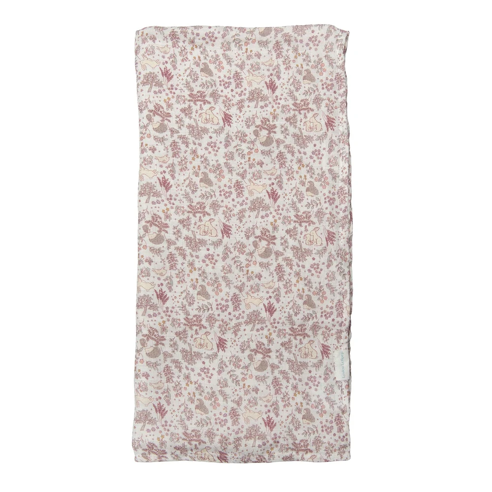 Bamboo Muslin Swaddle Blanket - Hedgehog Forest