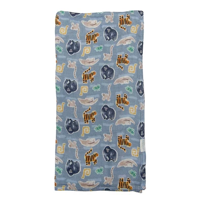 Bamboo Muslin Swaddle Blanket - Jungle Friends