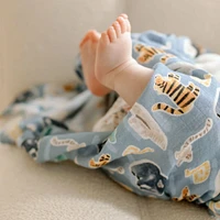 Bamboo Muslin Swaddle Blanket - Jungle Friends