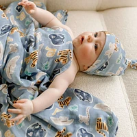 Bamboo Muslin Swaddle Blanket - Jungle Friends