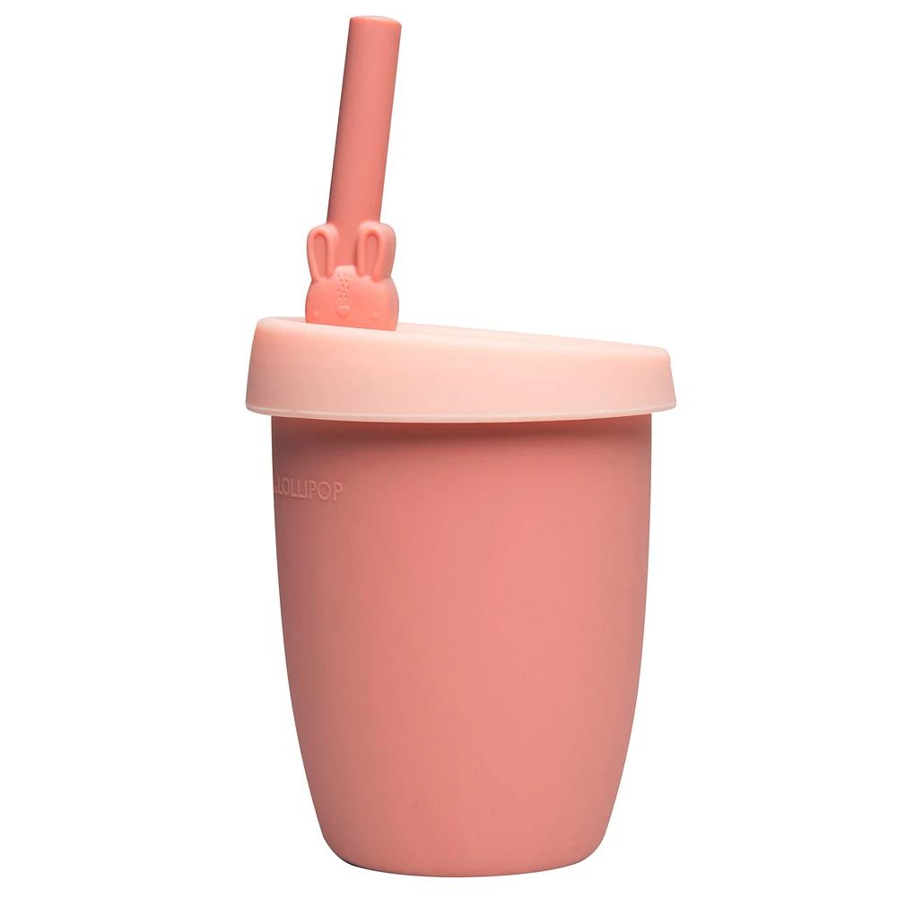 Kids Silicone Cup with Straw - Bunny
