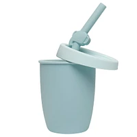 Gobelet en Silicone avec Couvercle et Paille - Éléphant