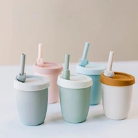 Gobelet en Silicone avec Couvercle et Paille - Éléphant