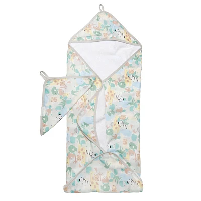 Hooded Towel Set - Animal Puzzle
