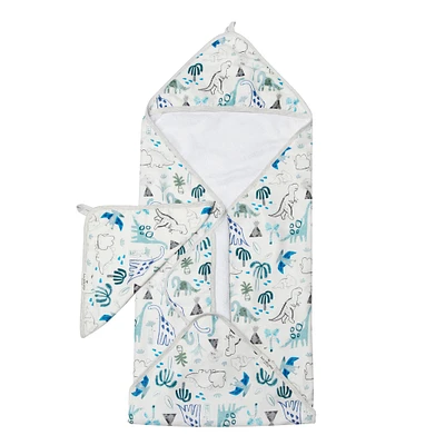 Hooded Towel Set - Dinosaurs