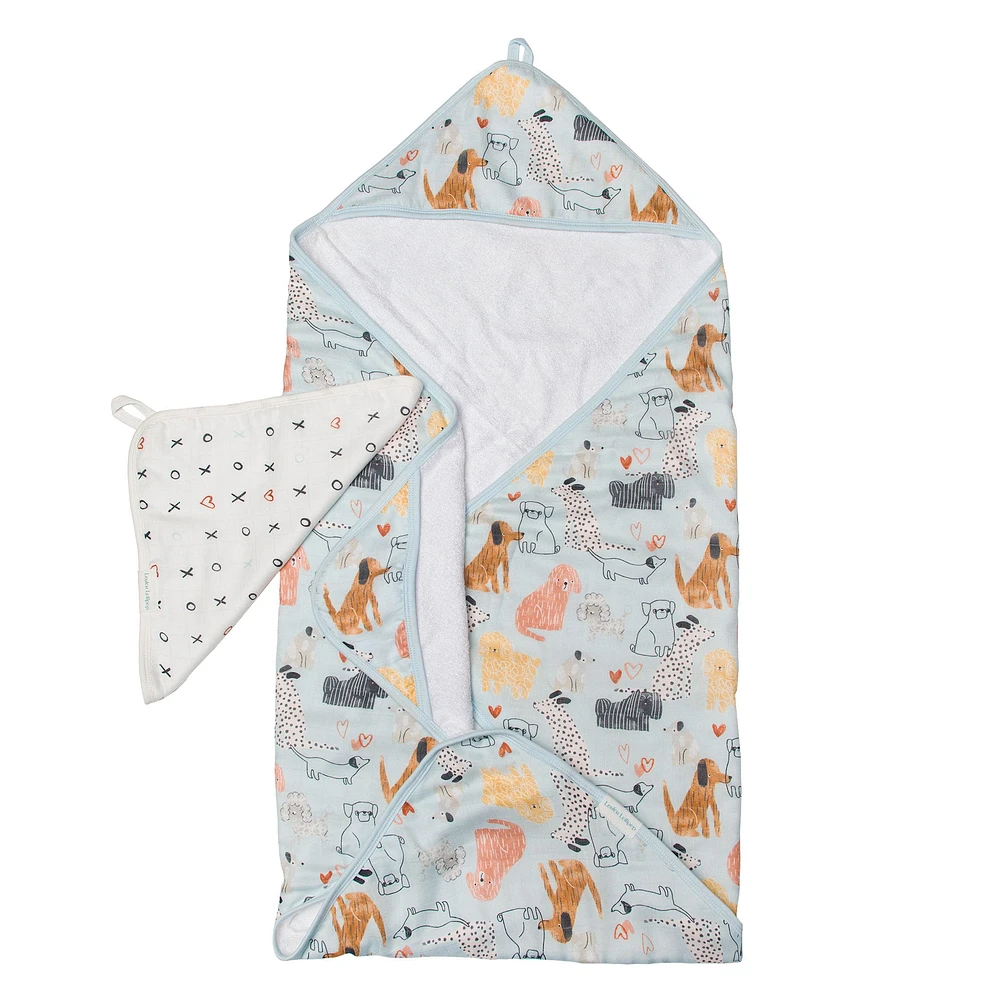 Hooded Towel Set - Puppies