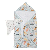 Hooded Towel Set - Puppies