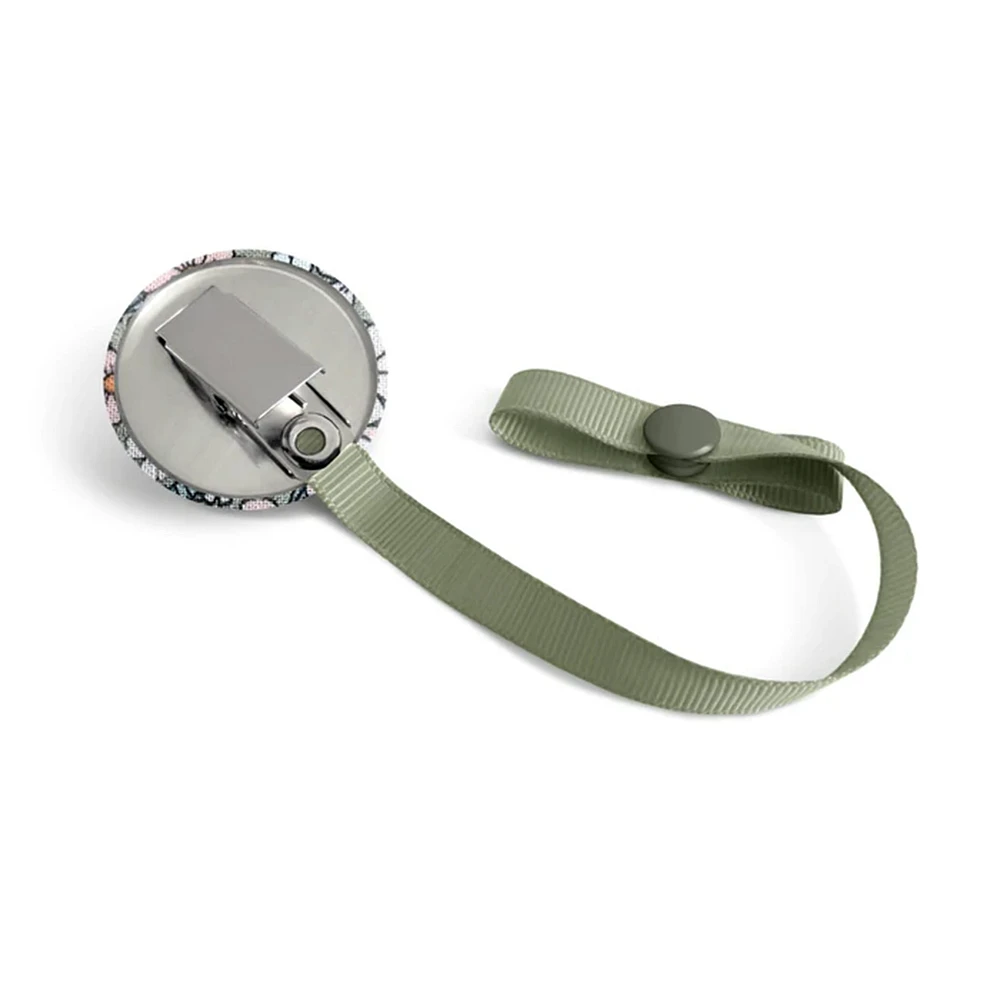 Pacifier Clip - Green Flower