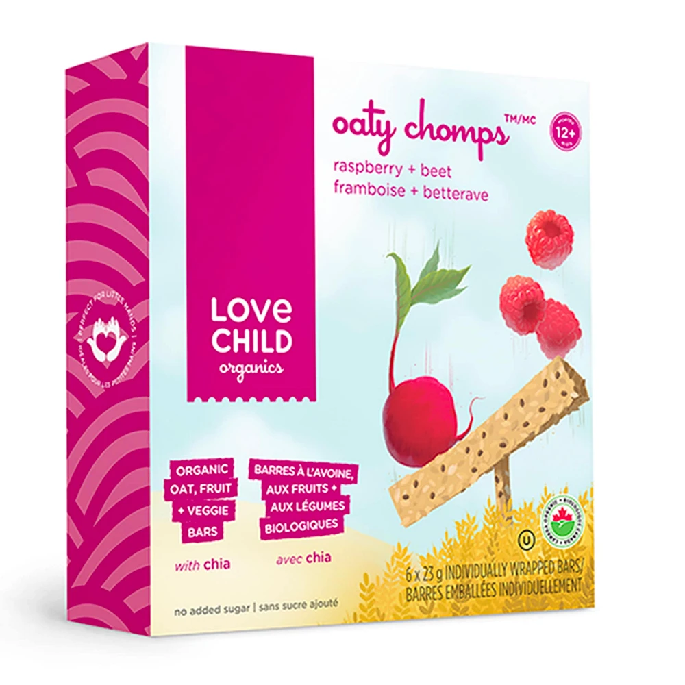 Barres à l'Avoine Bio - Oaty Chomps - Framboise, Betterave et Chia ( à partir de 12 mois )