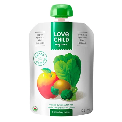 Oraganic Puree- Superblends - Apples, Spinach, Kiwi and Brocoli (From 6 months )