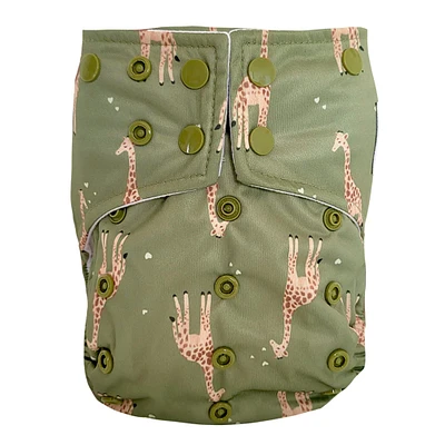 Large Elastic Cloth Diaper 10-35lb -Giraffe