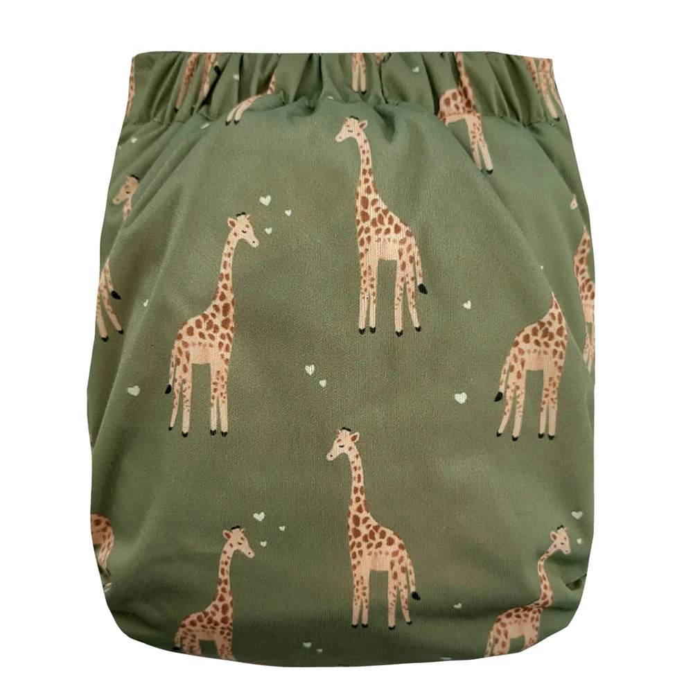 Large Elastic Cloth Diaper 10-35lb -Giraffe