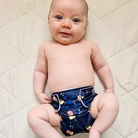 Large Elastic Cloth Diaper 8-35lb- Popcorn