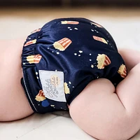 Large Elastic Cloth Diaper 8-35lb- Popcorn