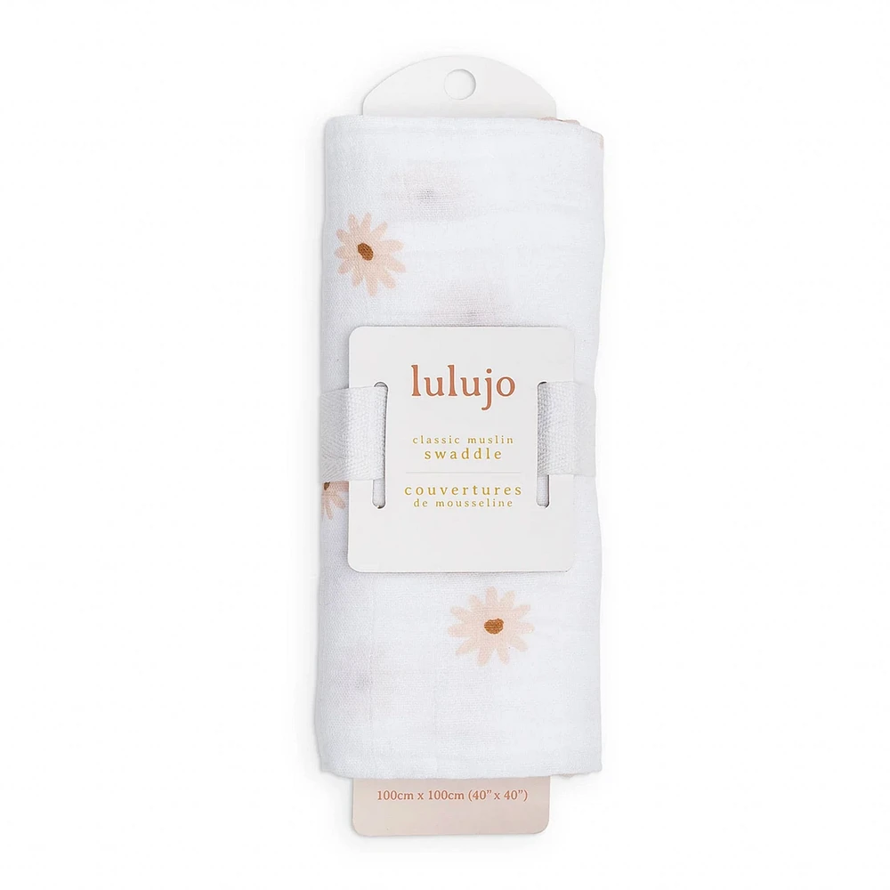 Daisies-cotton Muslin Swaddle