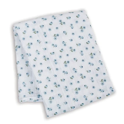Cotton Muslin Swaddle - Blueberries