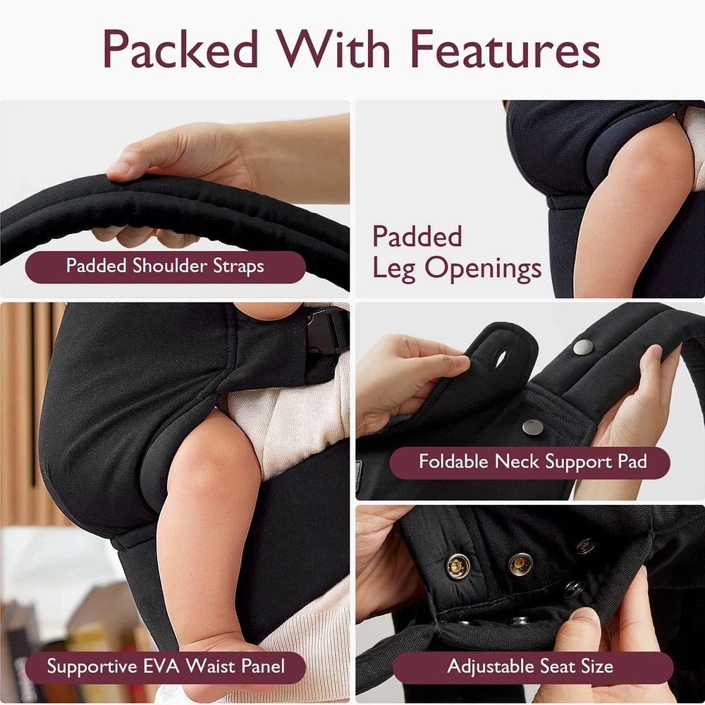 Coton Baby Carrier 3-24m - Black