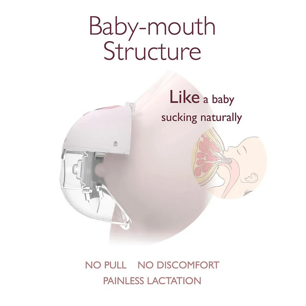 M5 Hands Free Electronic Portable Breast Pump - Pink