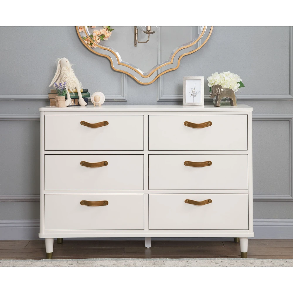 Tanner 6-Drawer Dresser - Warm White