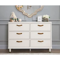 Tanner 6-Drawer Dresser - Warm White