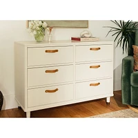 Tanner 6-Drawer Dresser - Warm White