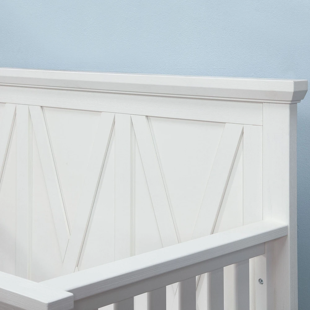 Emory Farmhouse 4-in-1 Convertible Crib - Linen White