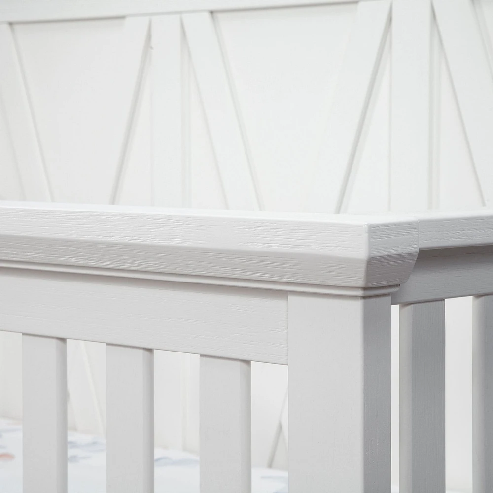 Emory Farmhouse 4-in-1 Convertible Crib - Linen White