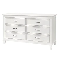 Commode 6 Tiroirs Darlington - Blanc Chaud