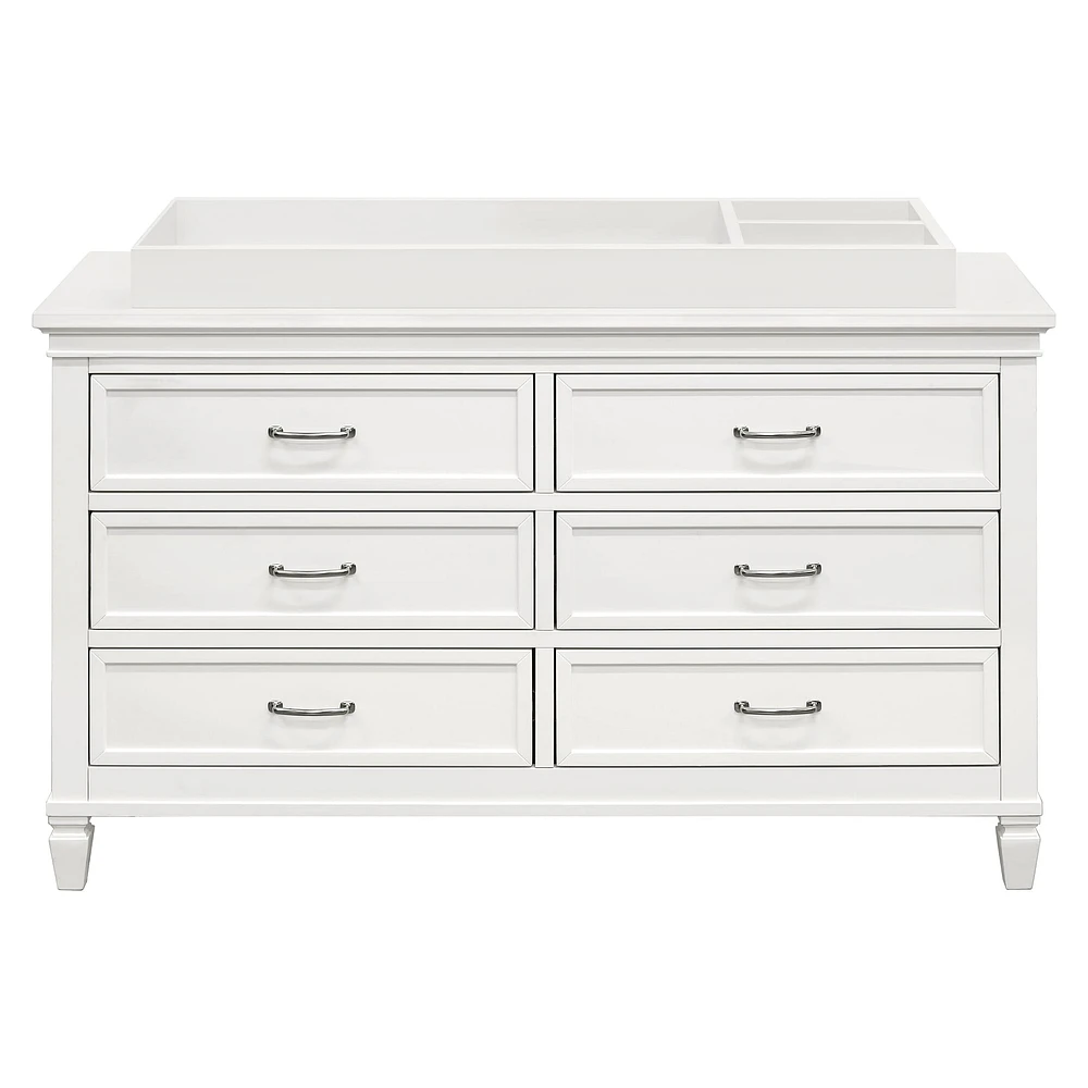 Commode 6 Tiroirs Darlington - Blanc Chaud